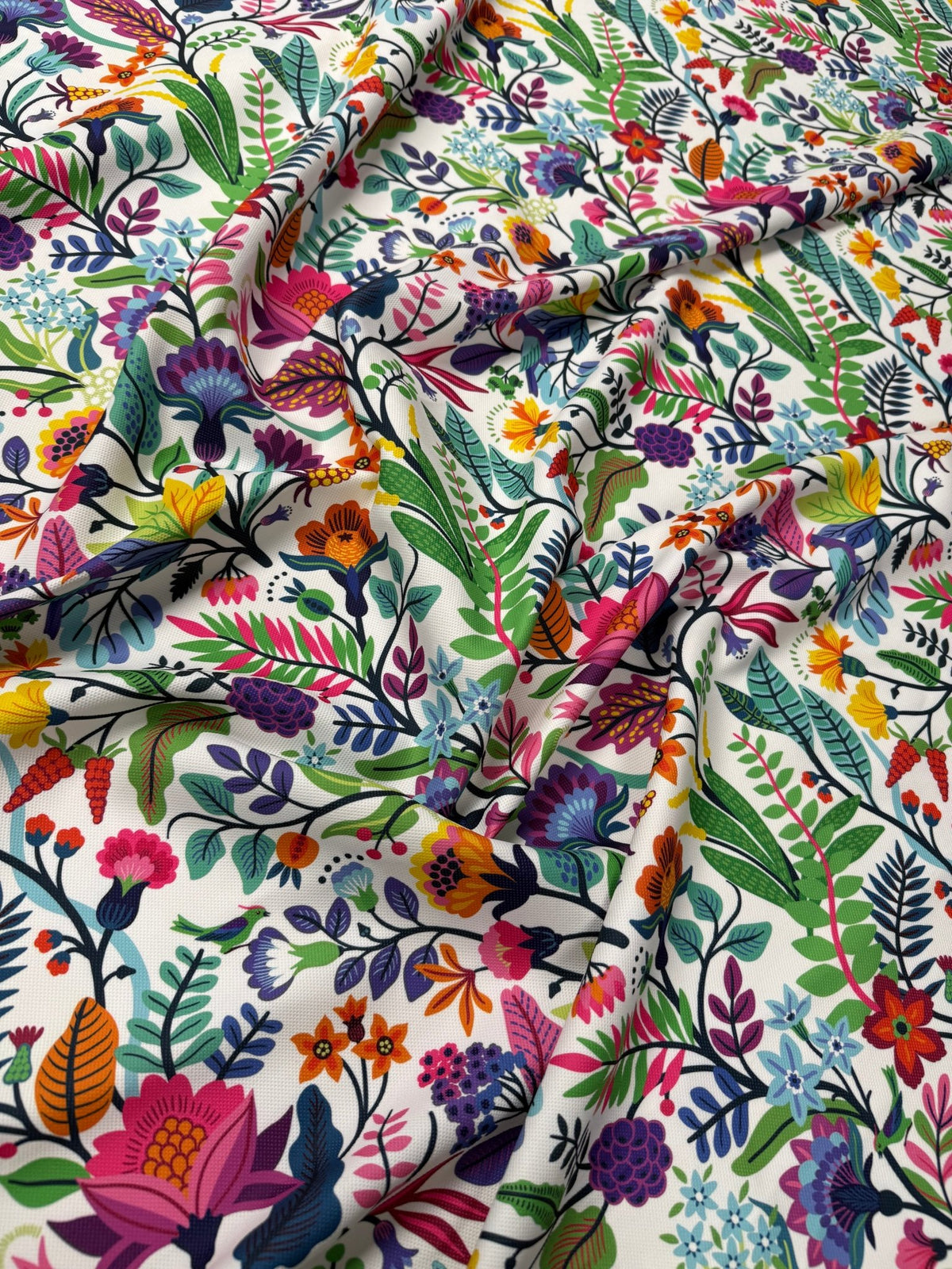 Multicolour Floral Upholstery Fabric by the Metre - Whotex Fabrics London