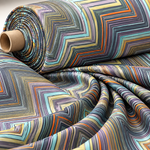 Multicolour Zigzag Pattern Fabric by the Metre - Whotex Fabrics London