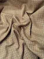 Mustard Wool Tweed Fabric – Glitter Checked Coat Fabric - Whotex Fabrics London
