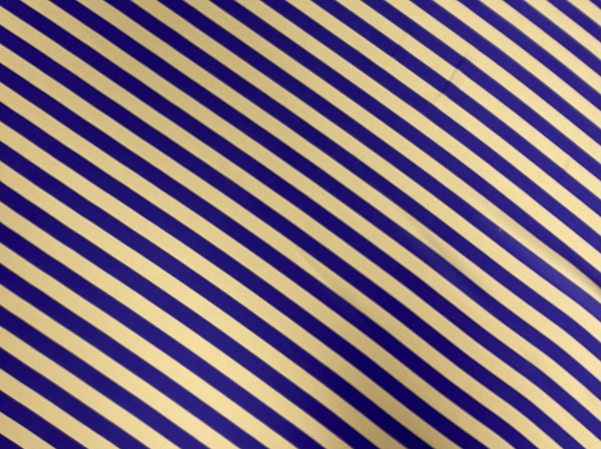 Navy Blue Stripe Fabric – Classic Diagonal Design - Whotex Fabrics London