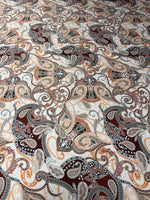 Paisley Satin Fabric by the Metre - Whotex Fabrics London