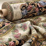 Patchwork Floral Lurex Fabric by the Metre - Whotex Fabrics London