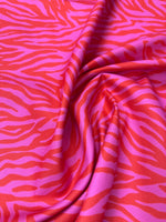 Pink Red Zebra Upholstery Fabric by the Metre - Whotex Fabrics London