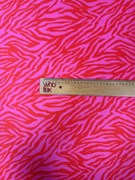 Pink Red Zebra Upholstery Fabric by the Metre - Whotex Fabrics London