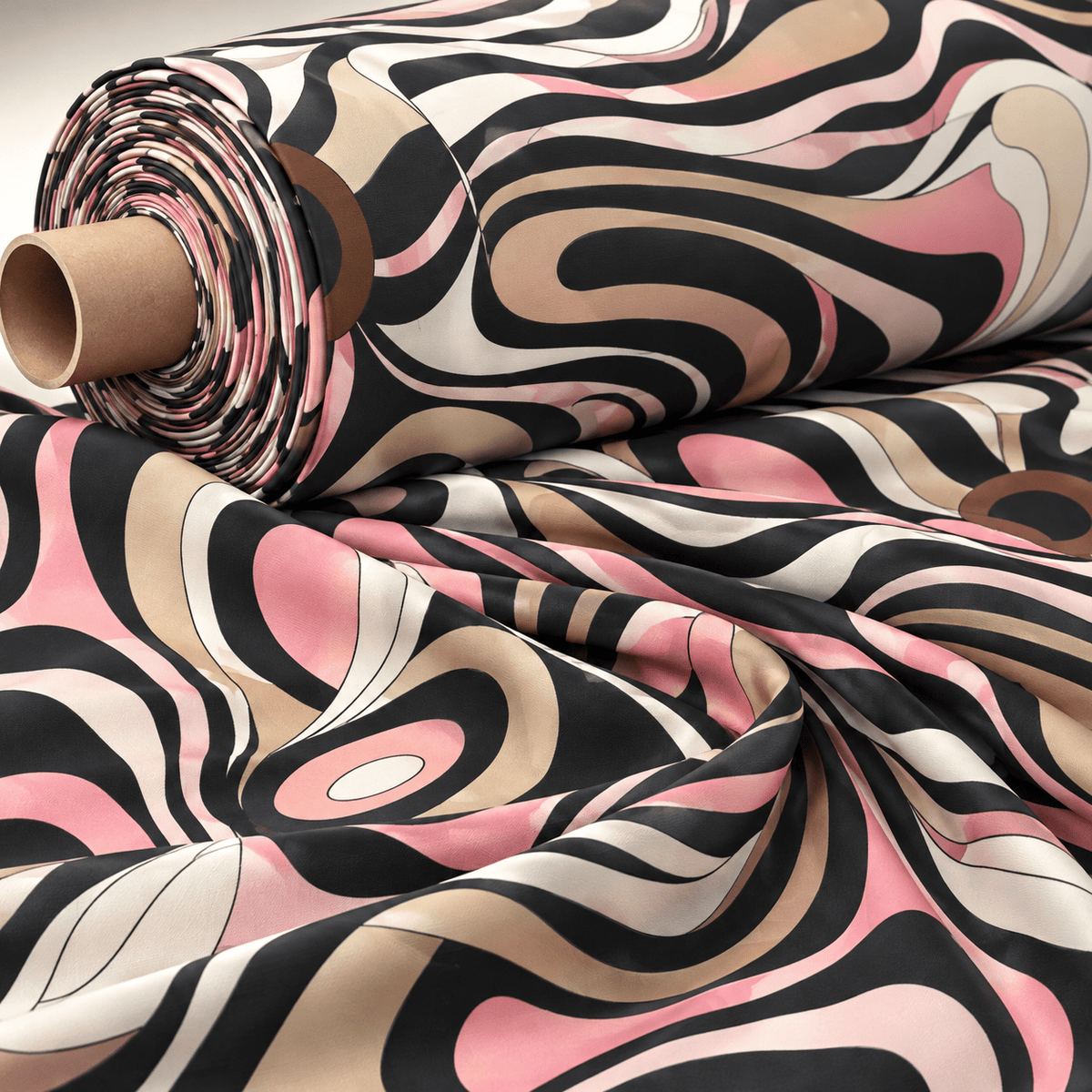 Pink Retro Lycra Stretch Fabric by the Metre - Whotex Fabrics London
