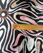 Pink Wave Lycra Satin Fabric by the Metre - Whotex Fabrics London