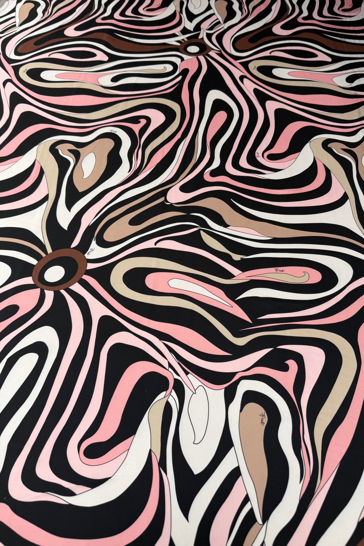 Pink Wave Satin Fabric by the Metre - Whotex Fabrics London
