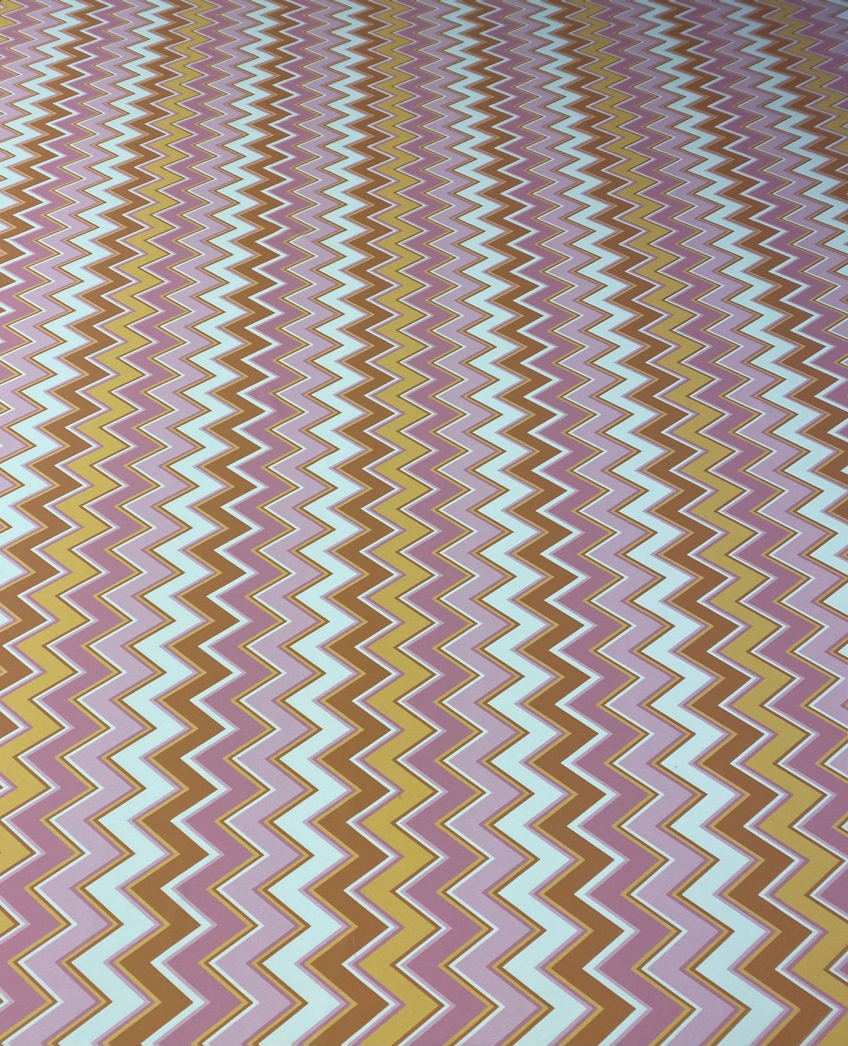 Pink Yellow Zigzag Shimmer Fabric by the Metre - Whotex Fabrics London