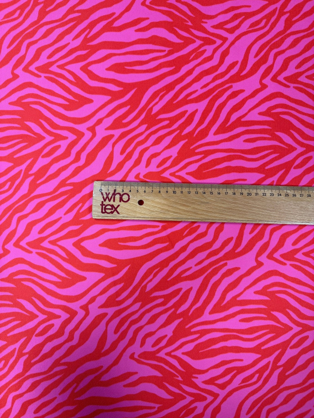 Red and Pink Patterned Tiger Striped Fabric – Multiple Fabric Options, Sold by Metre - Whotex Fabrics London