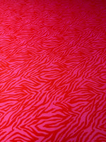 Red and Pink Patterned Tiger Striped Fabric – Multiple Fabric Options, Sold by Metre - Whotex Fabrics London