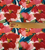 Red Floral Fabric – Available in Satin, Crepe, Spandex & Chiffon | By Metre - Whotex Online Fabric Store