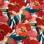 Red Floral Fabric – Available in Satin, Crepe, Spandex & Chiffon | By Metre - Whotex Online Fabric Store