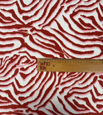 Red Zebra Print Upholstery Fabric by the Metre - Whotex Fabrics London