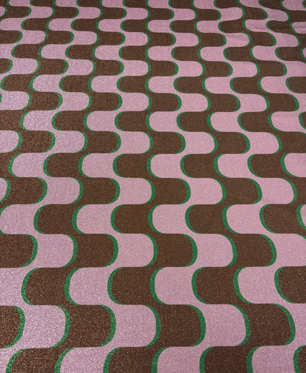 Retro Wave Lurex Fabric by the Metre - Whotex Fabrics London