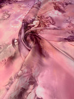 Romantic Pink Chiffon Satin Fabric by the Metre – Renaissance Art Print - Whotex Online Fabric Store