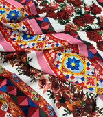 Sicilian Floral Fabric Sold by Metre - Whotex Fabrics London