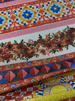 Sicilian Floral Fabric Sold by Metre - Whotex Fabrics London