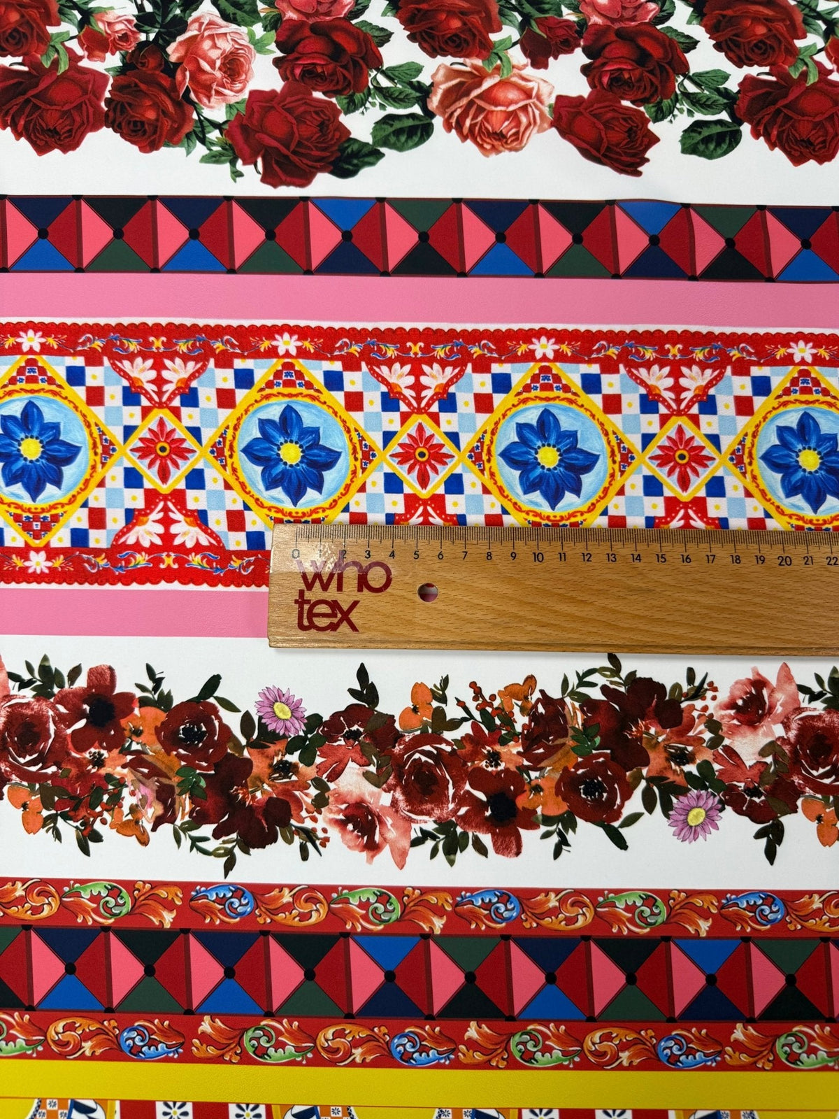 Sicilian Floral Fabric Sold by Metre - Whotex Fabrics London