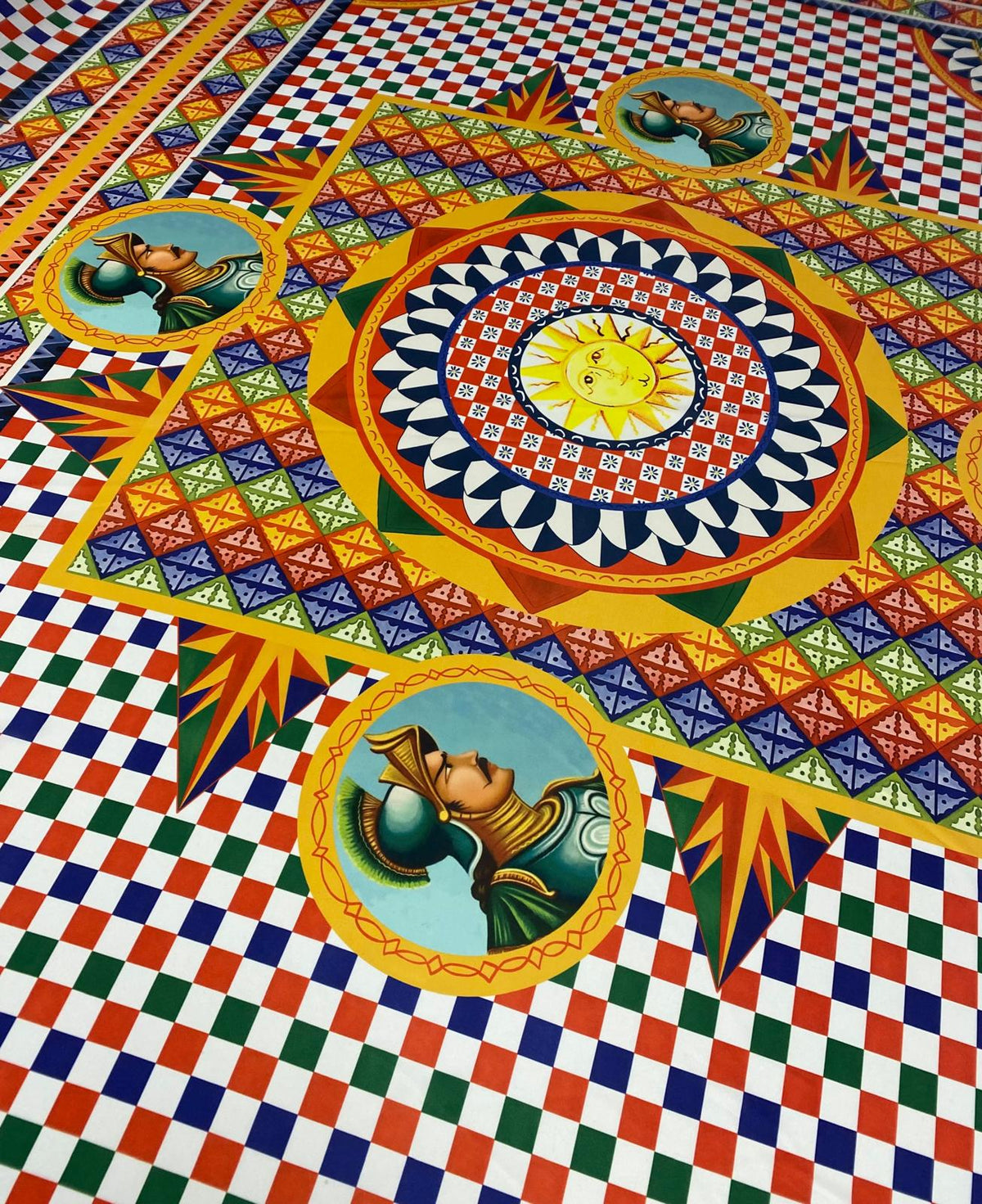 Sicilian Majolica Crepe Fabric by the Metre – Mediterranean - Whotex Online Fabric Store
