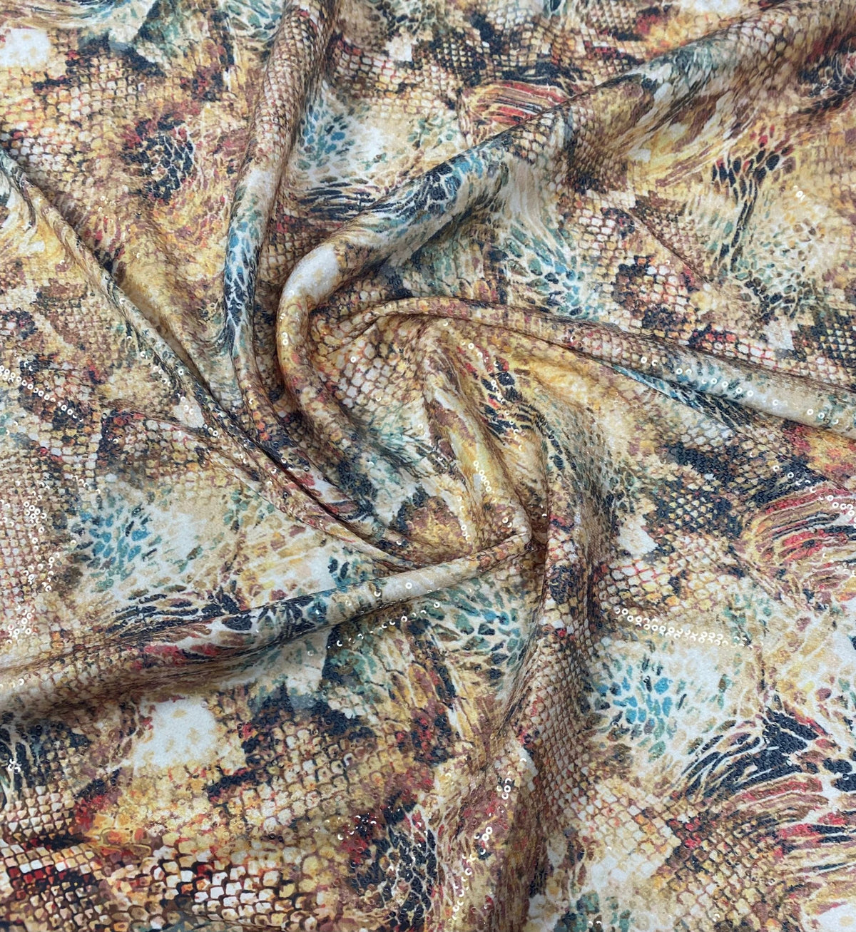 Snake Skin Sequin Fabric - Whotex Online Fabric Store