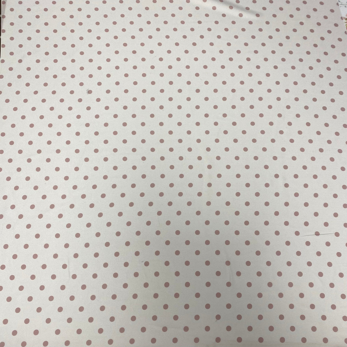 Soft Pink Polka Dot Fabric – Elegant Retro Style - Whotex Fabrics London