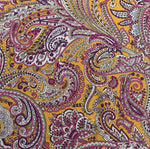 Vibrant Pink & Yellow Paisley Fabric by the Metre - Whotex Fabrics London