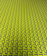 Yellow Geometric Spandex Fabric by the Metre - Whotex Fabrics London