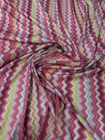 Zigzag Lurex Knit Fabric - Whotex Fabrics London