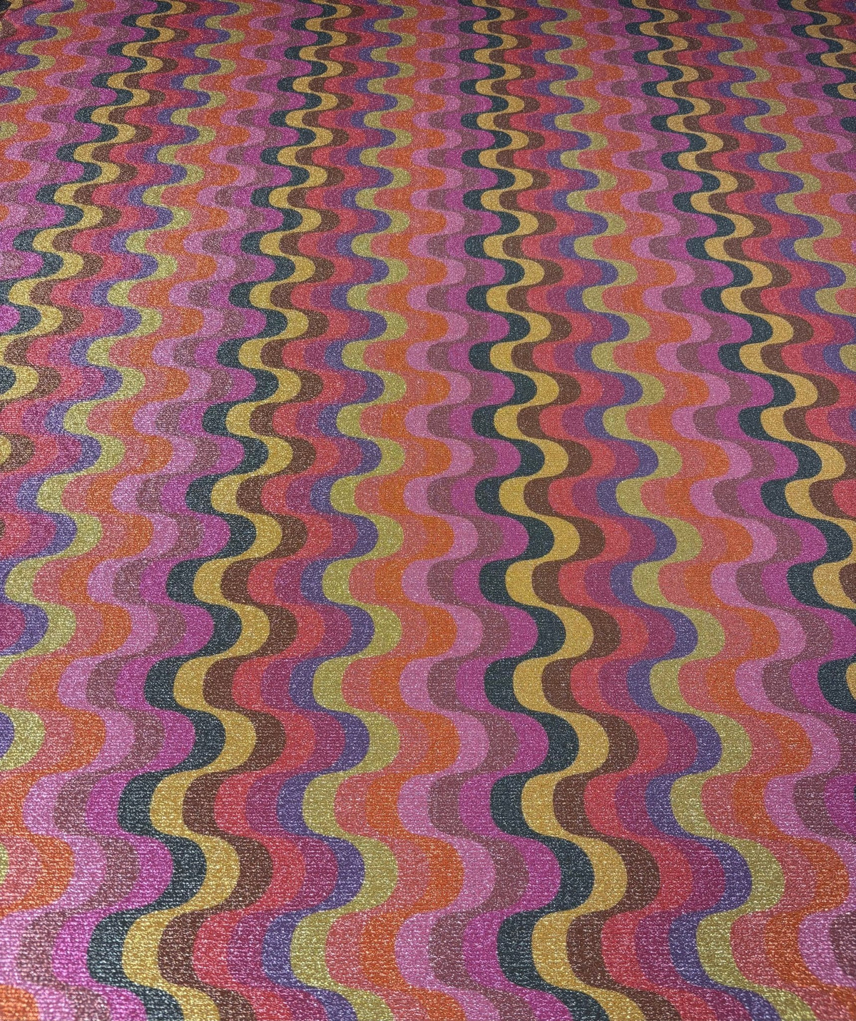Zigzag Pattern Fabric, Shimmer Spandex Fabric, spandex 4 - way stretch fabric, Evening dress fabric - Whotex Fabrics London