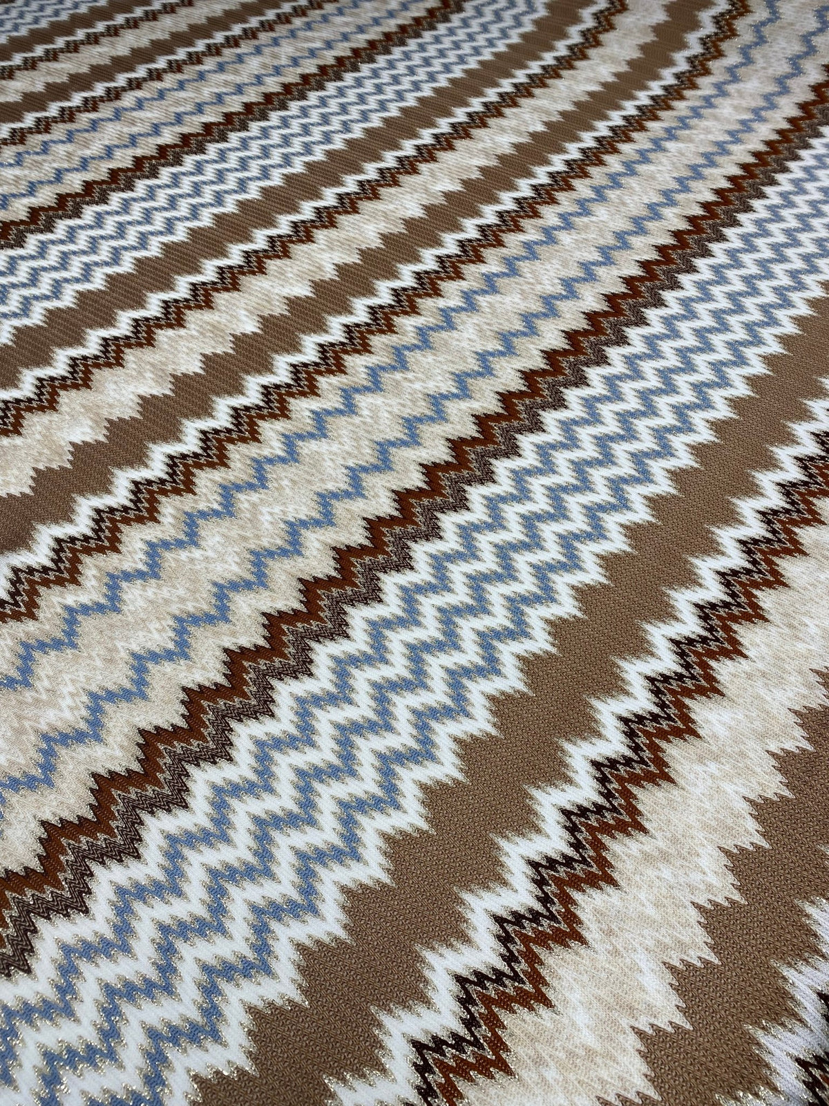 Zigzag Pattern Stretch Mesh Fabric Sold by the Metre - Whotex Fabrics London